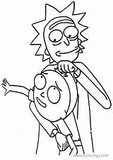 Caught Rick Morty sketch template