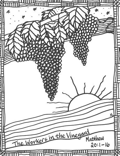 stock workers   vineyard coloring page   images