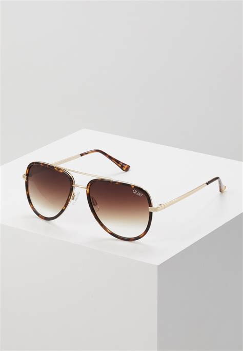quay australia   mini sunglasses mottled brown zalandoie
