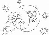 Bedtime Coloring Pages Babies Moon Star Pdf Baby Printable Stork sketch template