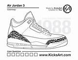 Jordan Kicksart Jordans sketch template