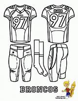 Coloring Pages Broncos Football Denver Uniform Jersey Sports Printable Template Bronco Ford Quarterback Nfl Printables Jerseys Yescoloring Color Getcolorings Sport sketch template