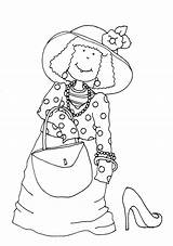 Dress Digi Stamps Dearie Dolls Pm Posted Drawing Unknown sketch template