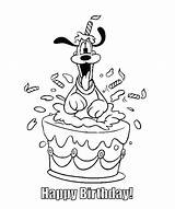 Birthday Coloring Happy Pages Disney Mickey Mouse Printable Brother Cards Getcolorings Getdrawings Color Drawing Print sketch template