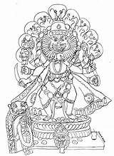 Narasimha Colouring Dev Pages Lakshmi Narasimhar Narsimha Sri Swami Outline Modak Umesh Posted sketch template