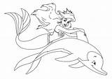 Dolphin Meerjungfrau Ausmalbilder Arielle Colorir Printable Colorare Delfini Disneyclips Amordepapeis Sirenetta Kids Schonsten Flounder sketch template