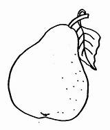 Coloring Pear sketch template