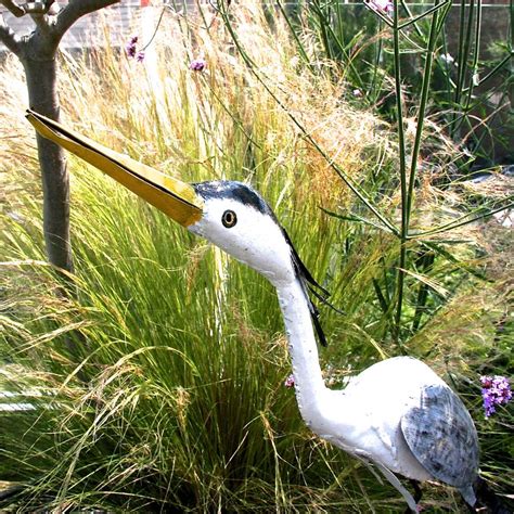 Painted Heron Garden Sculpture By London Garden Trading