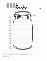 Goal Tracker Jar Weight Loss Mason Printable Progress Pdf Chart Template Editable Trackers 101planners Word Track Print sketch template
