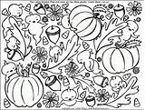 Coloring Fall Pages Autumn Printable Collage Sheets Adults Color Themed Disney College Kids Flowers Students Sheet Clipart Pumpkin Basketball Colouring sketch template