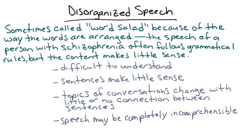 disorganized speech intro  psychology youtube