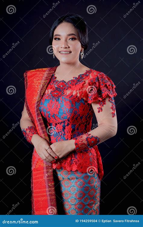 Portrait Of Beautiful Indonesian Women Wearing Traditional Batak