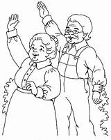 Abuelos Saludando Abuelo Imprimir Colorea Abuelitos Ancianos Colorir Abuelas Grandmother Grandfather Didáctico Rostros Crédito Infantis sketch template