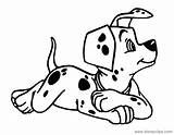 Coloring Pages Dalmatians Puppy Disneyclips Lying Down Funstuff sketch template