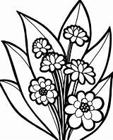 Coloring Flower Plants Blossom Beautiful Blooming Flowers Color Sheet Kids sketch template
