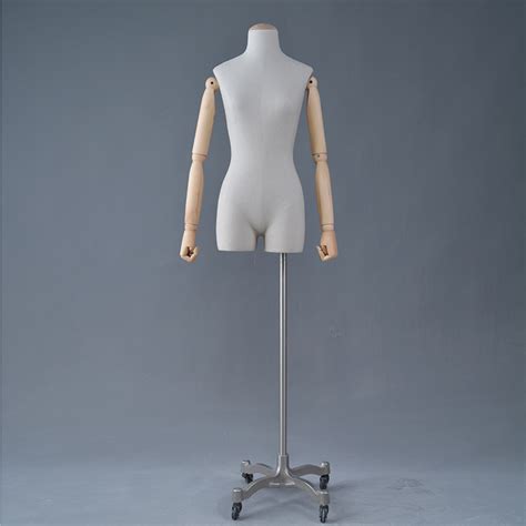 Half Body Fiberglass Dress Suit Display Mannequin Women Fabric Upper