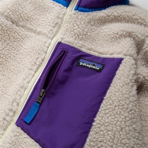 Womens Patagonia Classic Retro X Fleece Jacket Natural W Purple