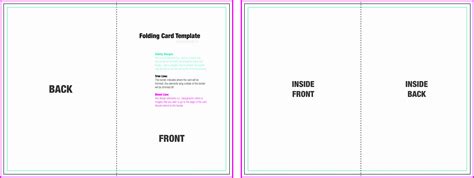foldable card template word flyer template
