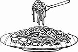 Spaghetti Coloring Pasta Pages Food Clipart Sheet Colouring Drawing Noodles Para Cartoon Kids Plate Colorear Color Clip Clipartix Cartoons Children sketch template