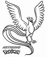 Articuno Coloring Pages Pokemon Color Getcolorings Template sketch template