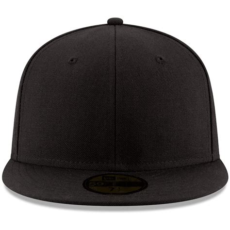 era black blank fifty fitted hat
