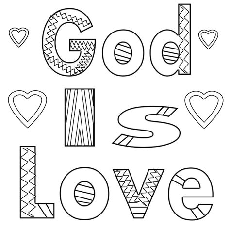 top god  love coloring pages  show  love