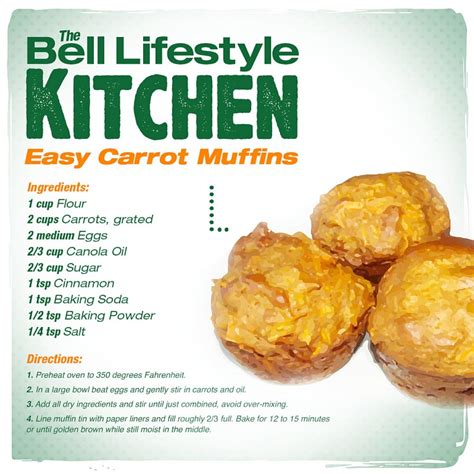 easy carrot muffin recipe bell wellness center
