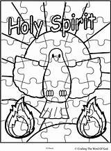 Holy Spirit Coloring Pages Puzzle Pentecost School Sunday Activity Sheets Printable Autism Sheet Bible Crafts Last Fruits Piece Lesson Kids sketch template