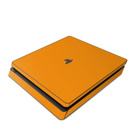 sony ps slim skin solid state orange  solid colors decalgirl