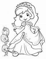 Coloring Strawberry Shortcake Pages Printable Princess sketch template