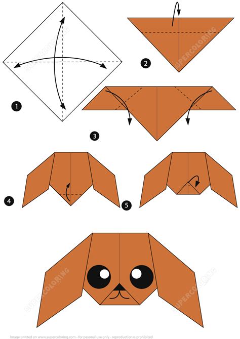 origami poodle instructions  printable papercraft