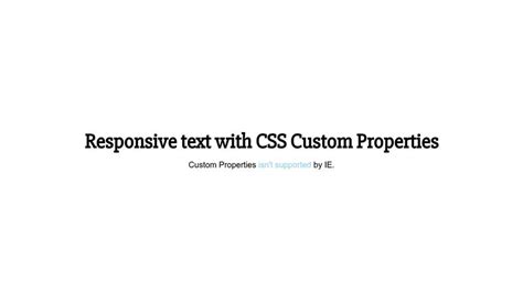 responsive fonts  css variables