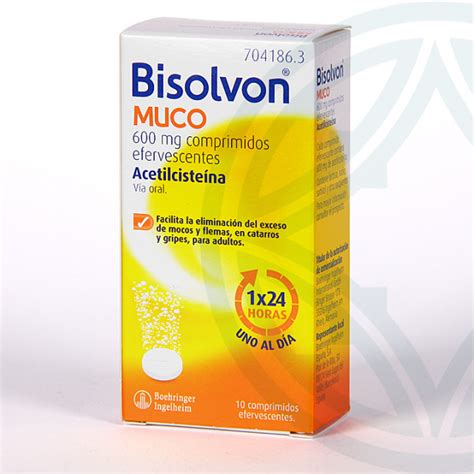 Bisolvon Muco 600 Mg 10 Comprimidos Efervescentes Mucolítico