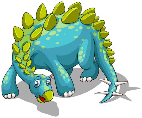 blue dinosaur  spikes tail  vector art  vecteezy