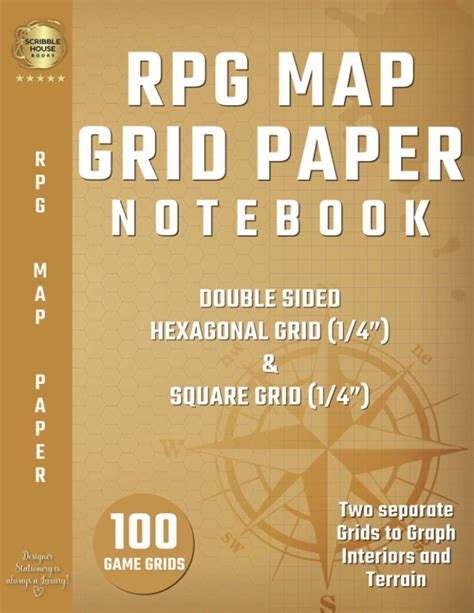 buy hex square grid graph paper  role play games rpg graph paper
