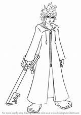 Kingdom Hearts Roxas Draw Drawing Step Coloring Pages Learn Getdrawings Tutorials Drawingtutorials101 sketch template