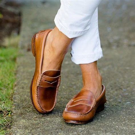 justfashionnow women s loafers vintage khaki round toe low