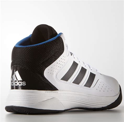 adidas leather neo cloudfoam ilation mid basketball shoes  black  men lyst