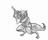 Raccoon Standy sketch template