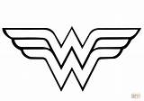 Coloring Wonder Woman Logo Pages Printable sketch template