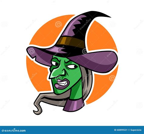 witch head stock vector illustration  theme hanging