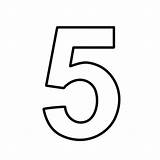 Cinque Stampatello Numeri Colorare Lettere Coloradisegni Disegno Simbolo Cookie sketch template