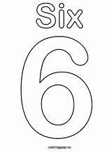 Six Coloring Numbers sketch template