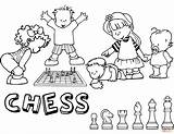 Chess Szachy Catur Scacchi Ajedrez Degli Kolorowanka Bermain Vektor Pezzi sketch template