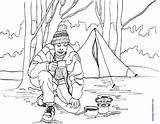 Camping Coloring Kinderart Pdf Print Size sketch template