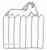 Zaun Pferd Pferde Ausmalbilder Ausmalbild sketch template