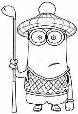 Coloring Minion Pages Minions Stuart Golf Drawing Coloring4free Colouring Kevin Kids Adult Cowboys Osu Print Disney Kleurplaten Baby Para Getcolorings sketch template