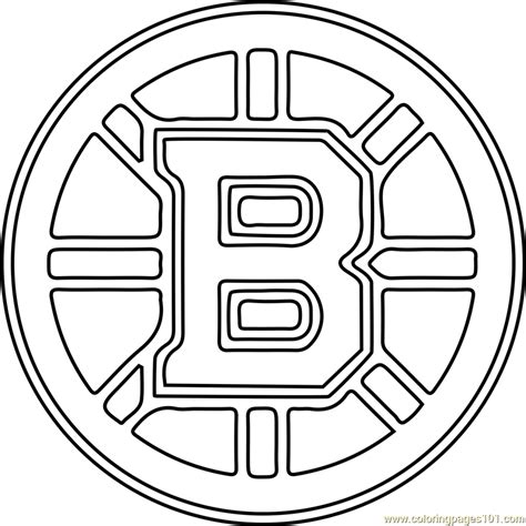 boston bruins logo coloring page  nhl coloring pages