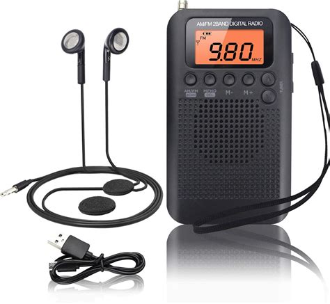 portable radio mini radio pocket size fmam digital dsp personal radio  speaker alarm clock