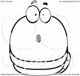 Chubby Worm Surprised Clipart Cartoon Outlined Coloring Vector Cory Thoman Royalty sketch template